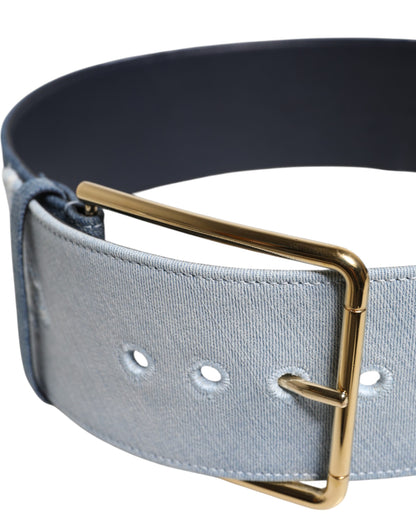 Dolce & Gabbana Denim Cotton Belt - Blue Gold