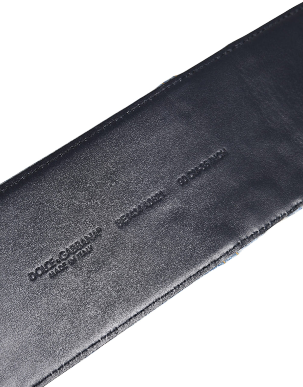 Dolce & Gabbana Denim Cotton Belt - Blue Gold