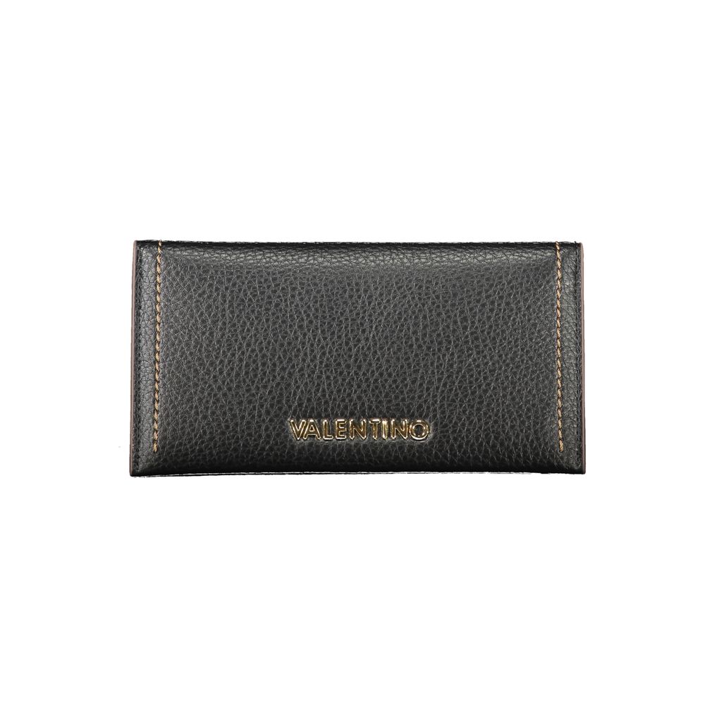 Cardholder Wallet by Mario Valentino for women in polyethylene black presents a streamlined silhouette, showcasing the sophisticated design of the Polyethylene Cardholder Wallet collection with functional card-organization coin-purse.