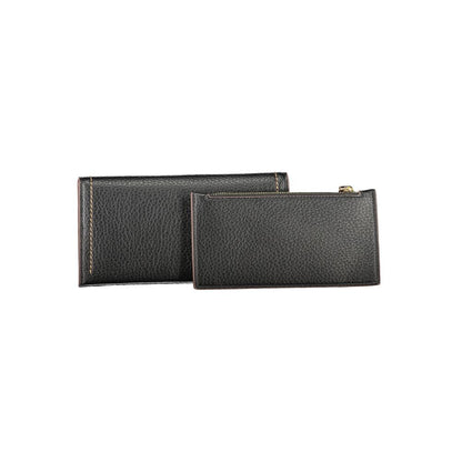 Cardholder Wallet by Mario Valentino for women in polyethylene black presents a architectural silhouette from the Polyethylene Cardholder Wallet collection, showcasing architectural card-organization coin-purse for a architectural finish.