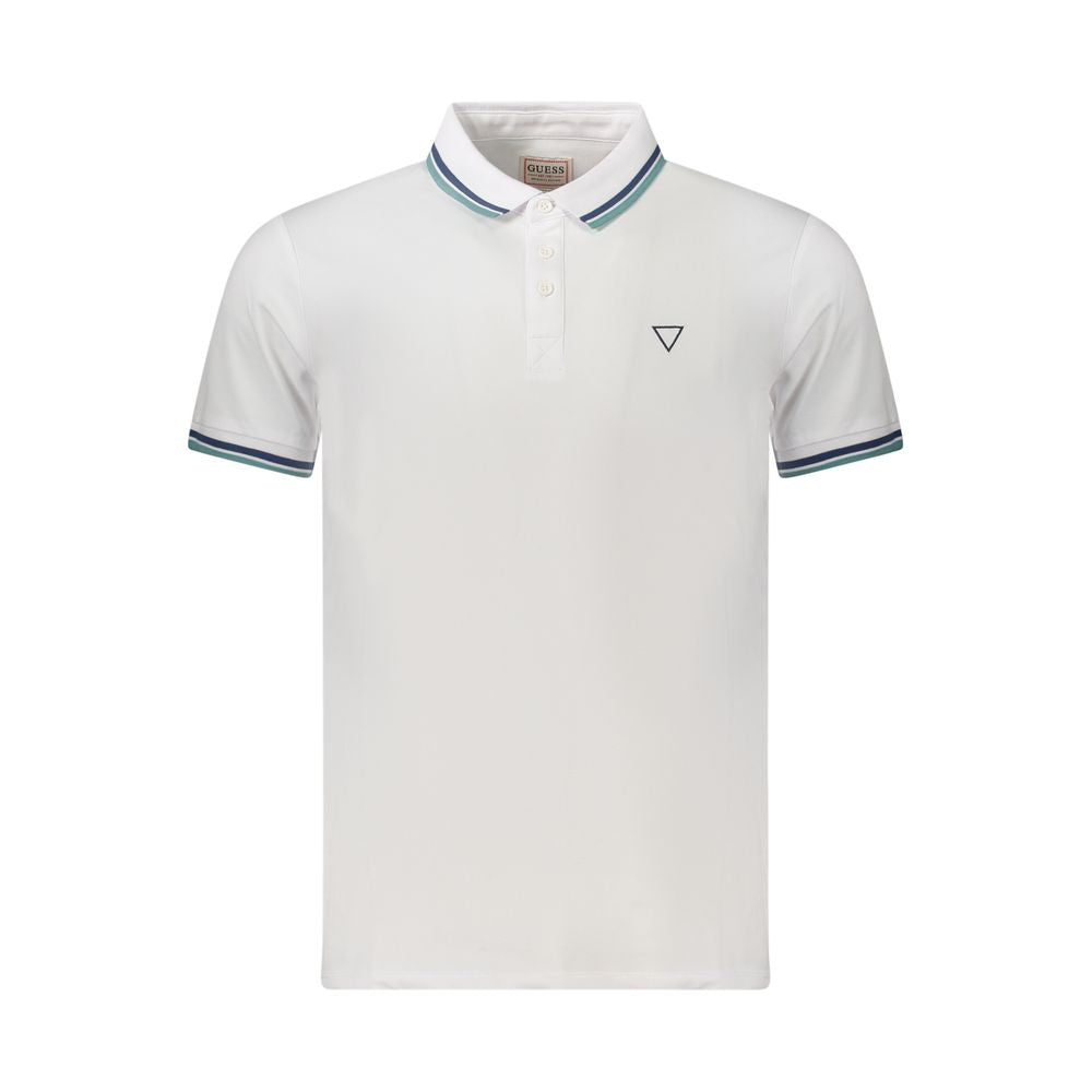Guess Jeans White Cotton Men Polo Shirt