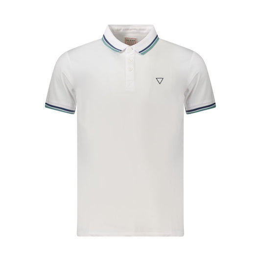 Guess Jeans White Cotton Men Polo Shirt