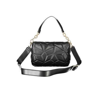 Shoulder Handbag by Mario Valentino for women in polyethylene black features an refined silhouette, showcasing a secure zipper & magnetic, ample internal-pockets, and versatile shoulder-strap, adjustable-strap, detachable-strap & handle for a sophisticated refined aesthetic.