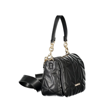Shoulder Handbag by Mario Valentino for women in polyethylene black features a ornamental silhouette, showcasing a secure zipper & magnetic, ample internal-pockets, and ornamental shoulder-strap, adjustable-strap, detachable-strap & handle for a sophisticated look.