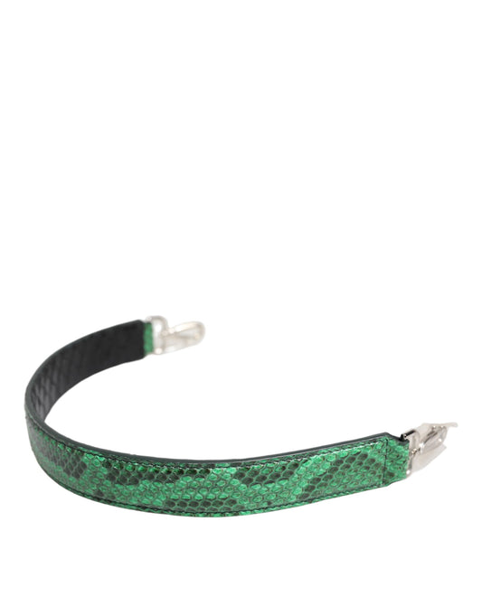 Dolce & Gabbana Python Leather Shoulder Strap - Black Green Silver