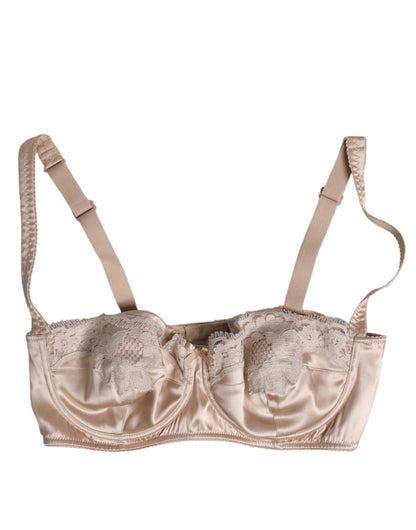 Dolce & Gabbana Women's Silk Bra - Beige