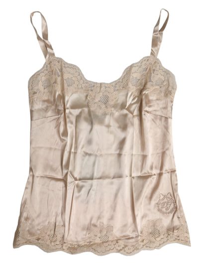 Dolce & Gabbana Women's Cotton Silk Satin & Lace Lingerie - Beige