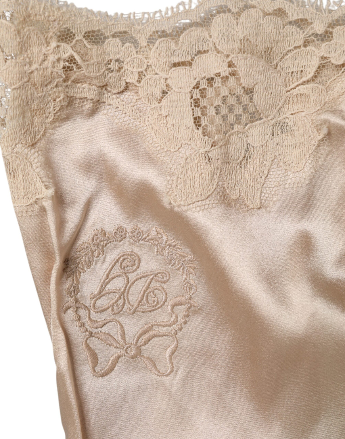Dolce & Gabbana Women's Cotton Silk Satin & Lace Lingerie - Beige