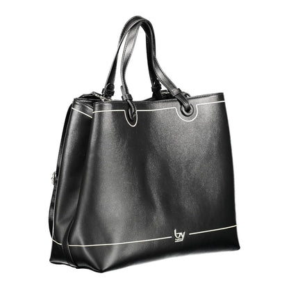 BYBLOS Black Faux Leather Shopper Handbag