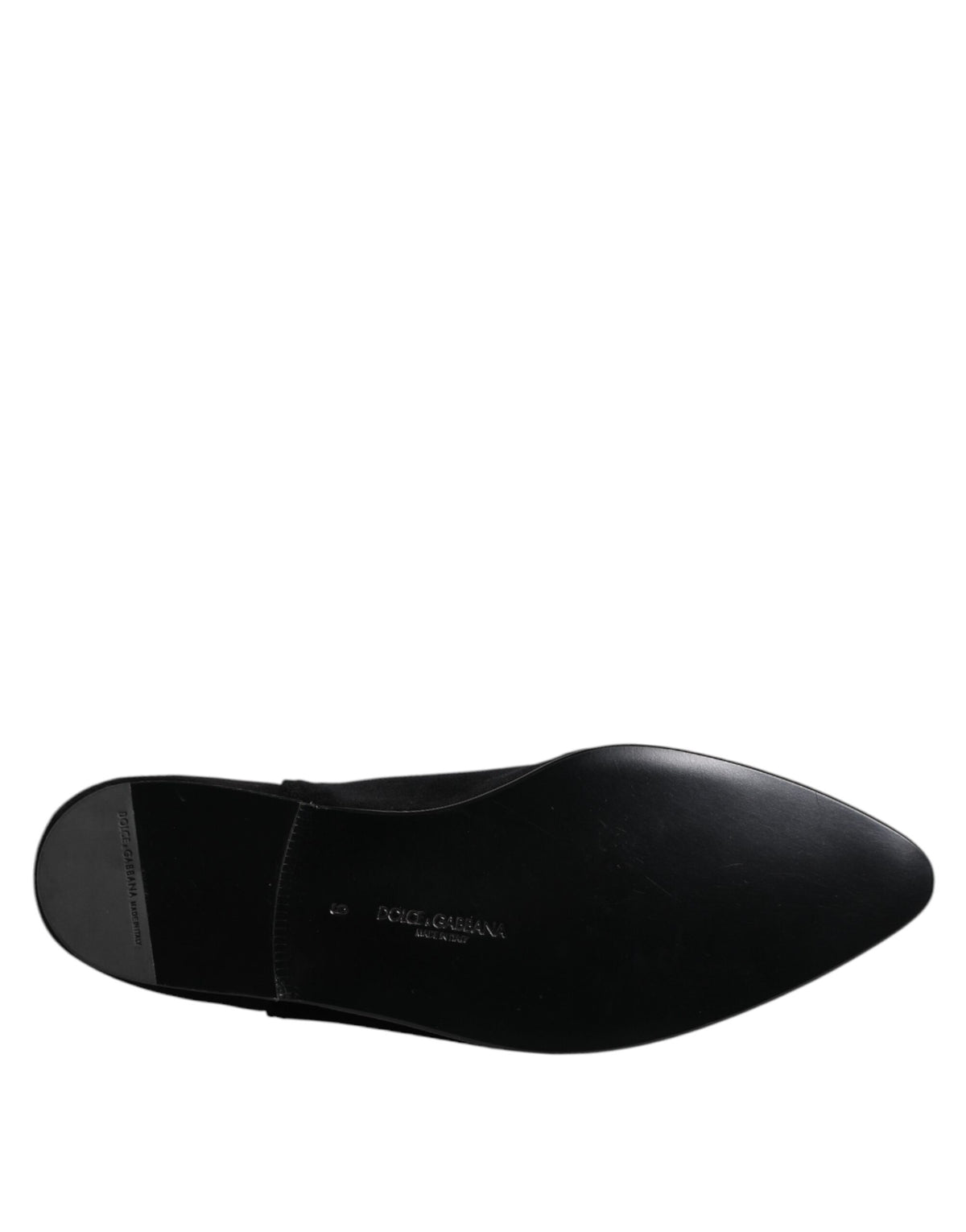 Dolce & Gabbana Men's Leather & Velvet Loafer Slip-On Shoes - Black Multicolor