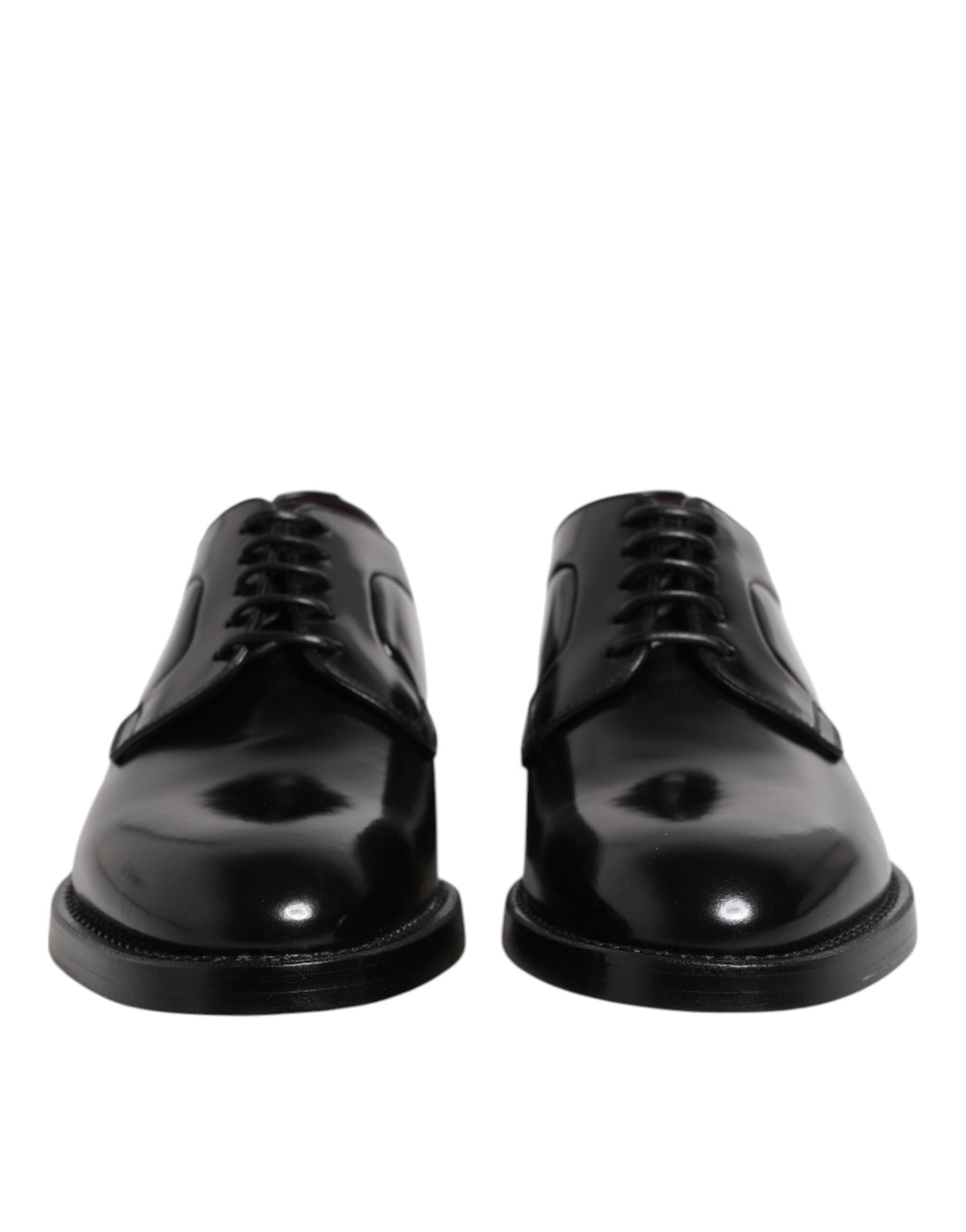 Dolce & Gabbana Men's Calfskin Leather Derby Lace-Up Shoes - Black