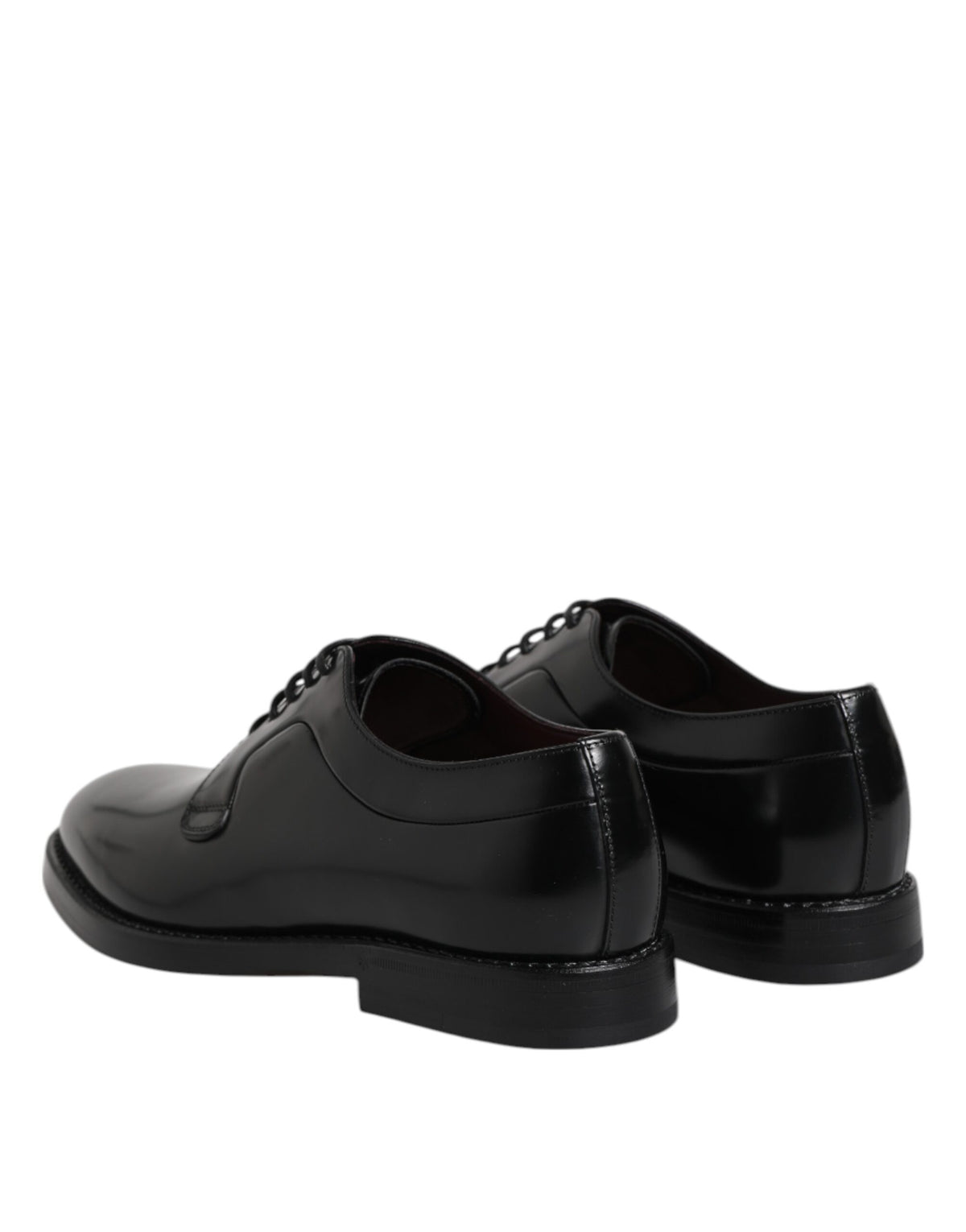 Dolce & Gabbana Men's Calfskin Leather Derby Lace-Up Shoes - Black
