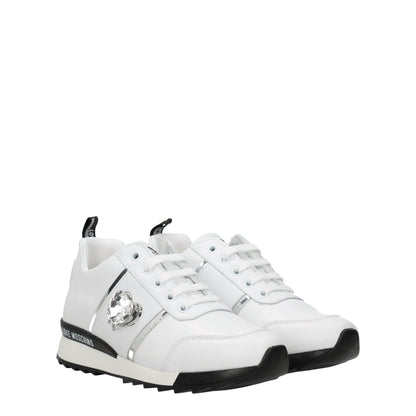 Love Moschino White Leather Sneakers
