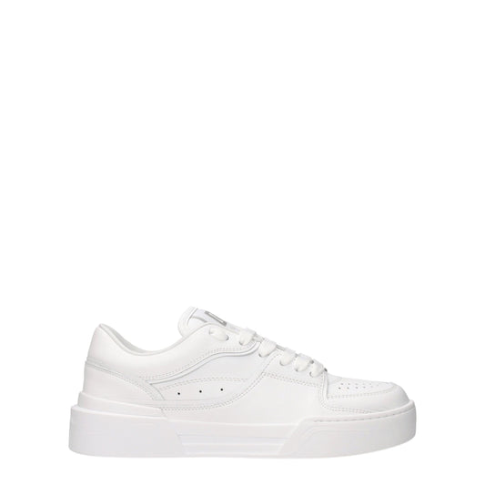 Dolce & Gabbana White Leather Sneakers