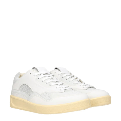 Jil Sander White Leather Sneakers