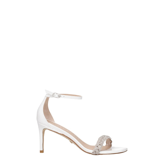 Stuart Weitzman White Leather Sandal