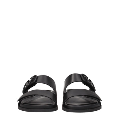 Valentino Garavani Black Leather Slipper