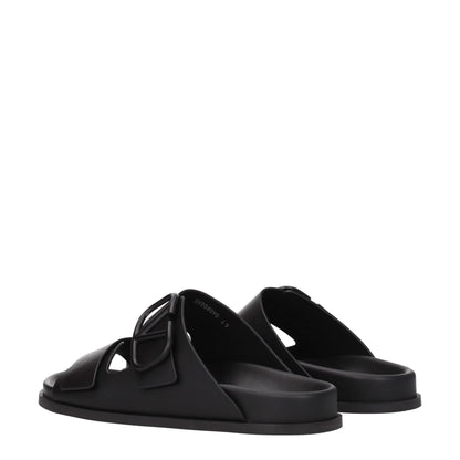 Valentino Garavani Black Leather Slipper