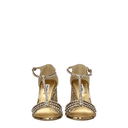 Miu Miu Gold Plastic Sandal