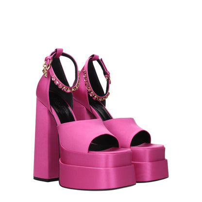 Versace Pink Satin Sandal