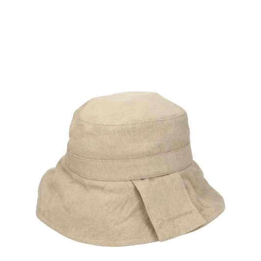 Jacquemus Beige Linen Hat