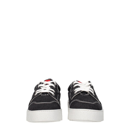 Ami Paris Black Fabric Sneakers
