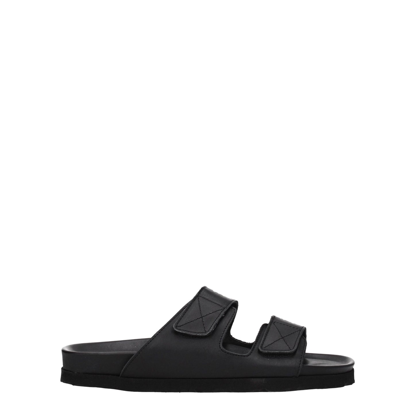Palm Angels Black Leather Slipper