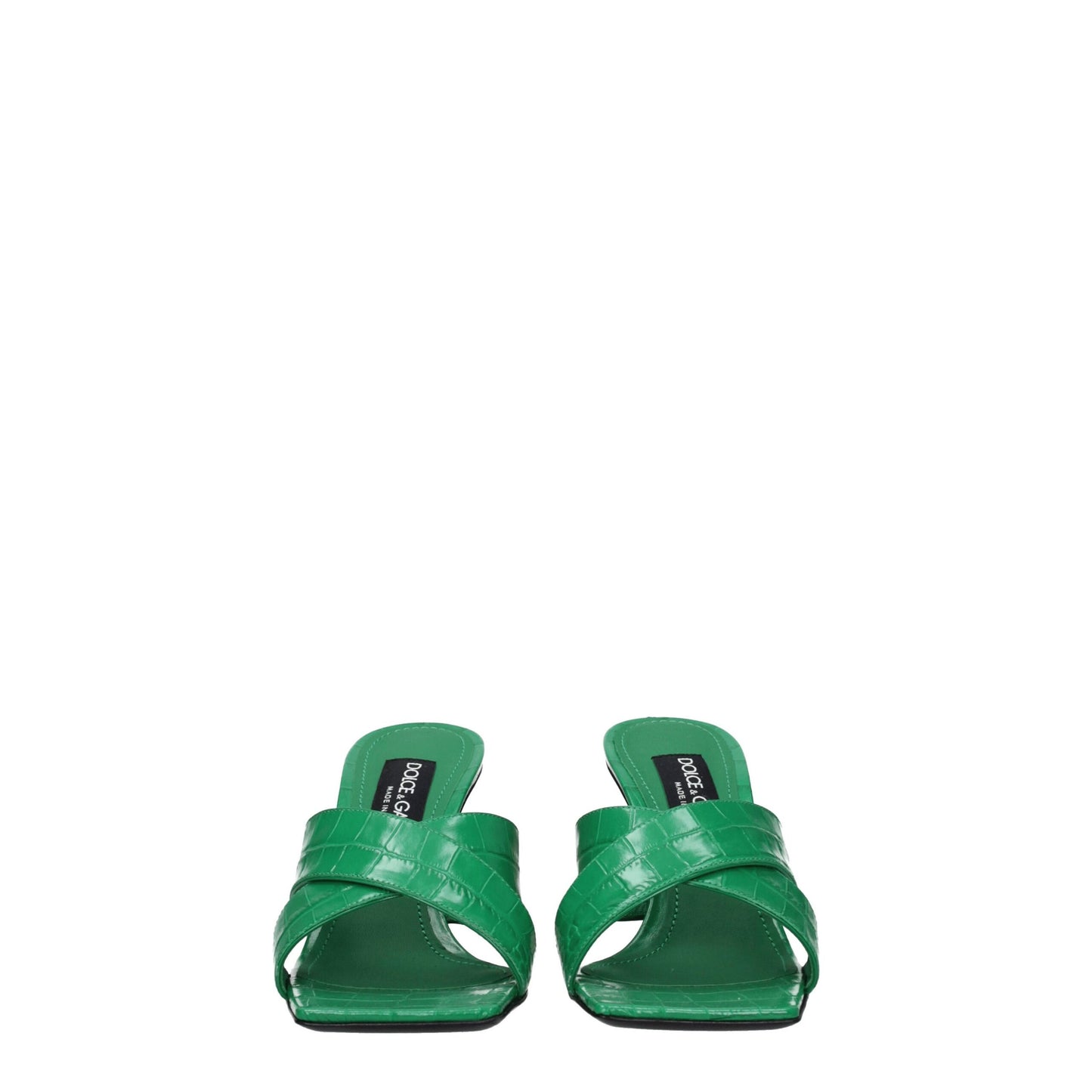 Dolce & Gabbana Green Leather Sandal