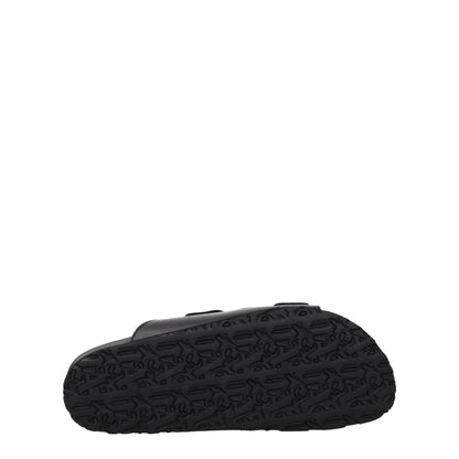 Palm Angels Black Leather Slipper