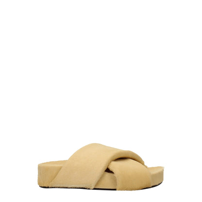 Jil Sander Beige Horsehair Slipper