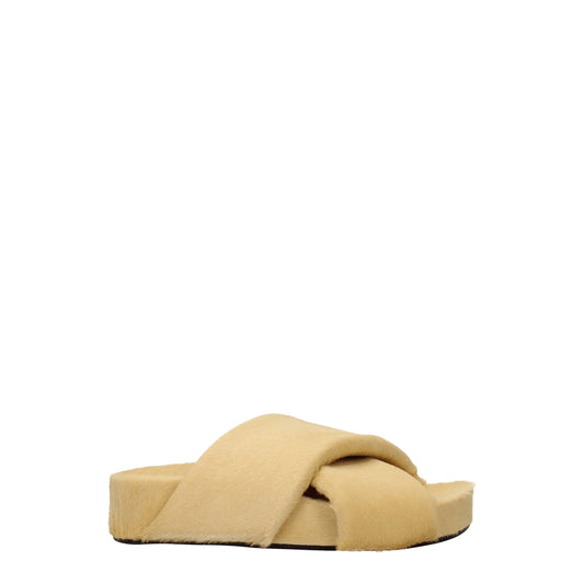 Jil Sander Beige Horsehair Slipper