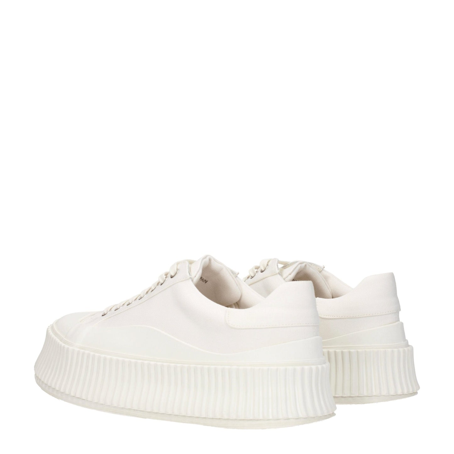 Jil Sander White Fabric Sneakers
