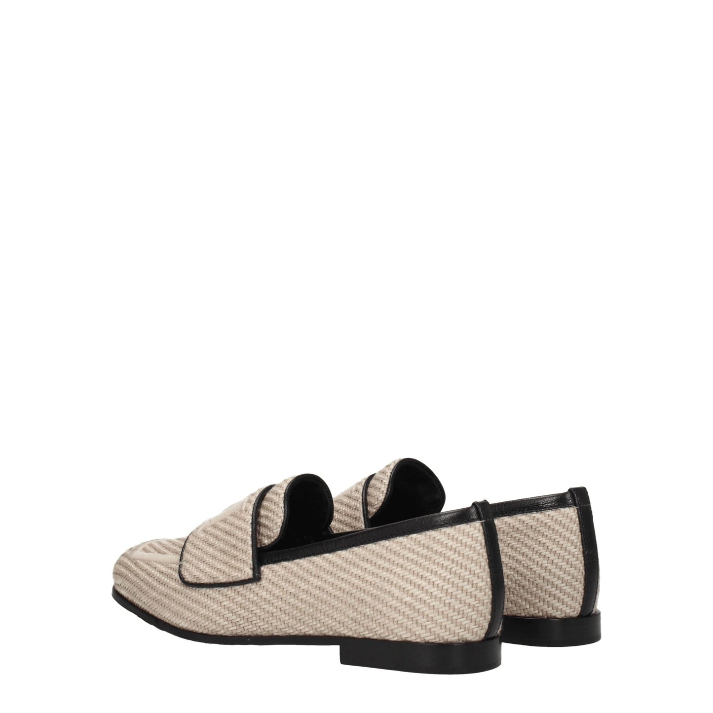 Max Mara Beige Fabric Loafer