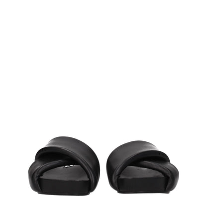 Jil Sander Black Leather Slipper