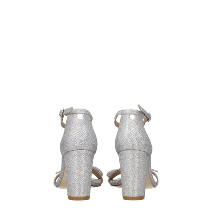 Stuart Weitzman Gray Fabric Sandal