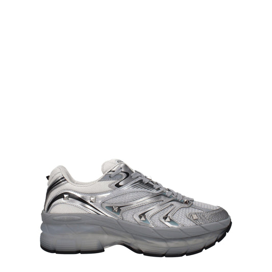 Valentino Garavani Gray Fabric Sneakers