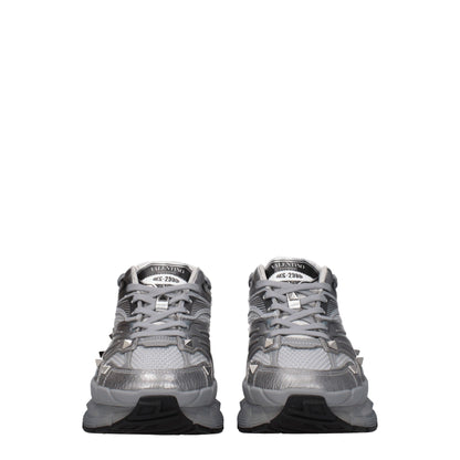 Valentino Garavani Gray Fabric Sneakers