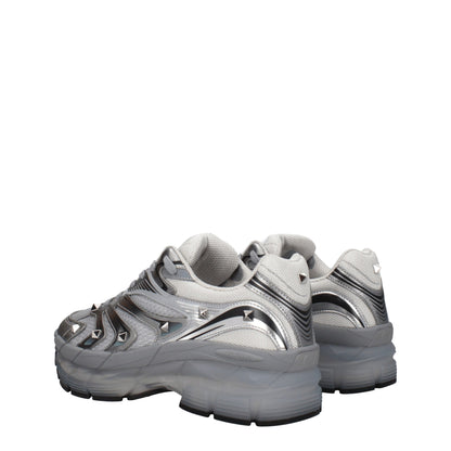 Valentino Garavani Gray Fabric Sneakers