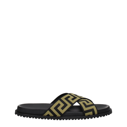 Versace Black Fabric Slipper