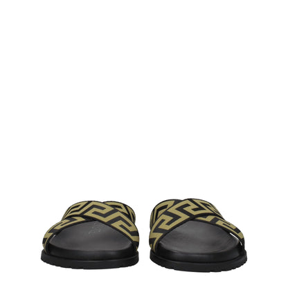 Versace Black Fabric Slipper