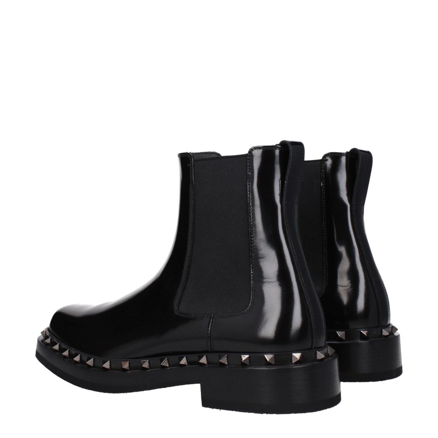 Valentino Garavani Black Leather Ankle