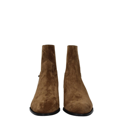 Celine Brown Leather Ankle