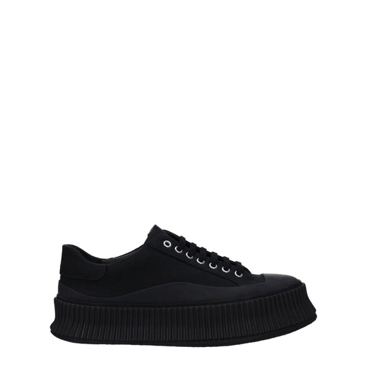 Jil Sander Black Fabric Sneakers