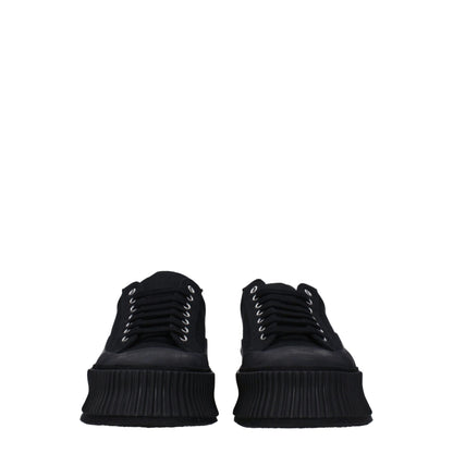 Jil Sander Black Fabric Sneakers
