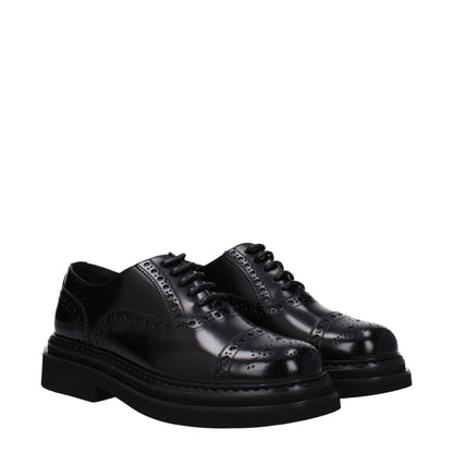 Dolce & Gabbana Black Leather Oxfords And Derby