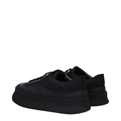 Jil Sander Black Fabric Sneakers