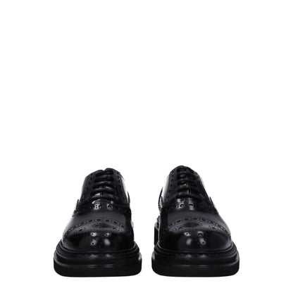 Dolce & Gabbana Black Leather Oxfords And Derby