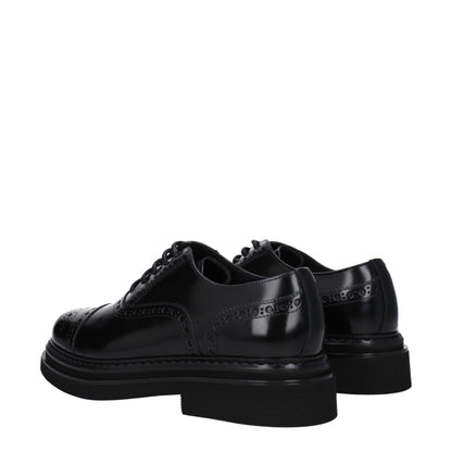 Dolce & Gabbana Black Leather Oxfords And Derby