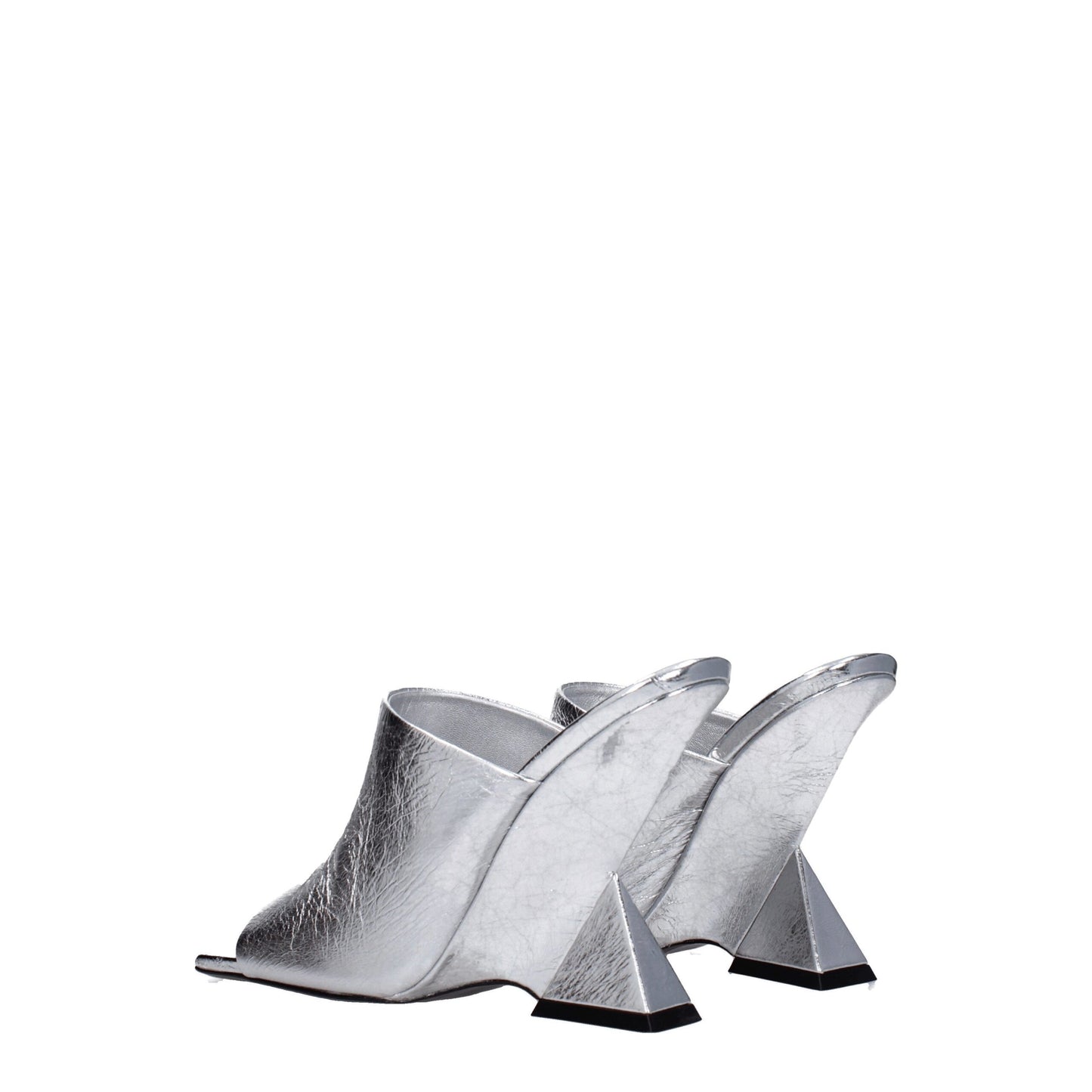 The Attico Gray Leather Sandal