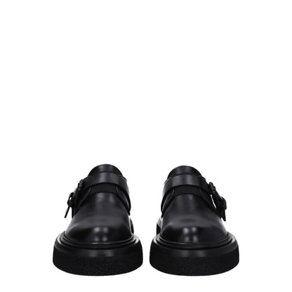Max Mara Black Leather Oxfords And Derby